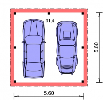 Mirror image | Floor plan of ground floor - PRÍSTREŠOK 2